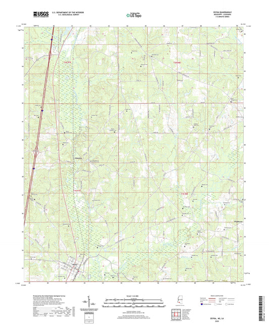 Osyka Mississippi US Topo Map Image
