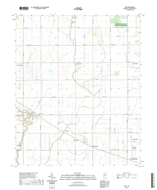 Pace Mississippi US Topo Map Image