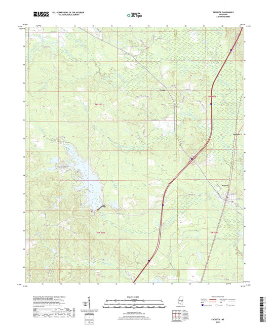 Pachuta Mississippi US Topo Map Image