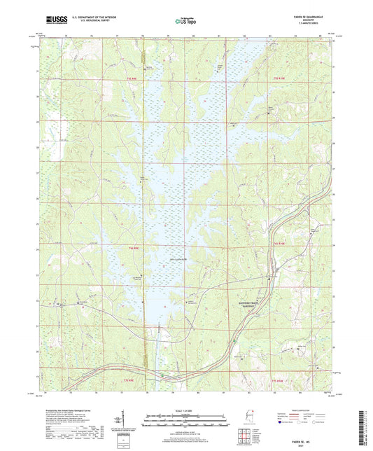 Paden SE Mississippi US Topo Map Image