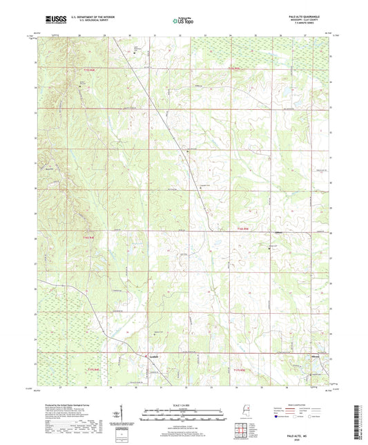 Palo Alto Mississippi US Topo Map Image