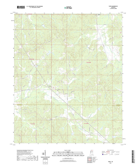Paris Mississippi US Topo Map Image