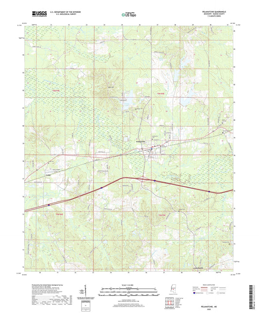 Pelahatchie Mississippi US Topo Map Image