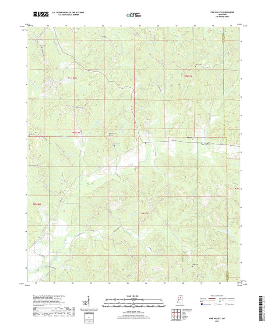 Pine Valley Mississippi US Topo Map Image