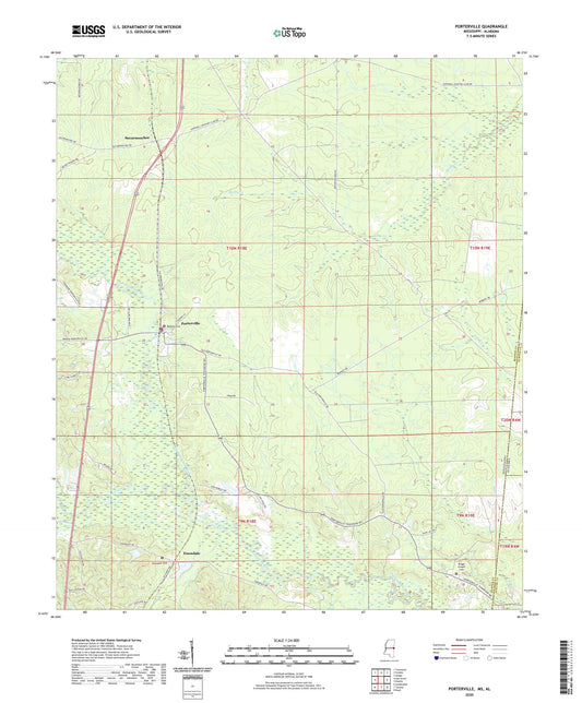 Porterville Mississippi US Topo Map Image