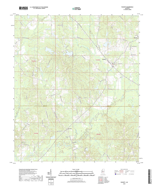 Puckett Mississippi US Topo Map Image