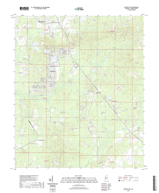 Puckett NW Mississippi US Topo Map Image