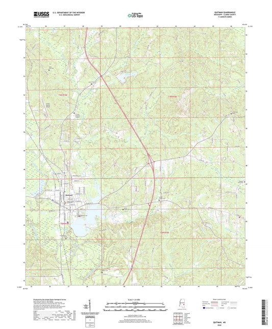 Quitman Mississippi US Topo Map Image