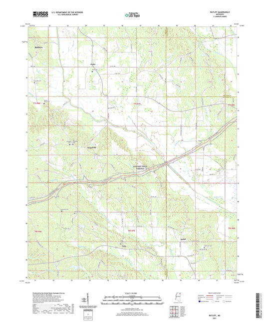 Ratliff Mississippi US Topo Map Image