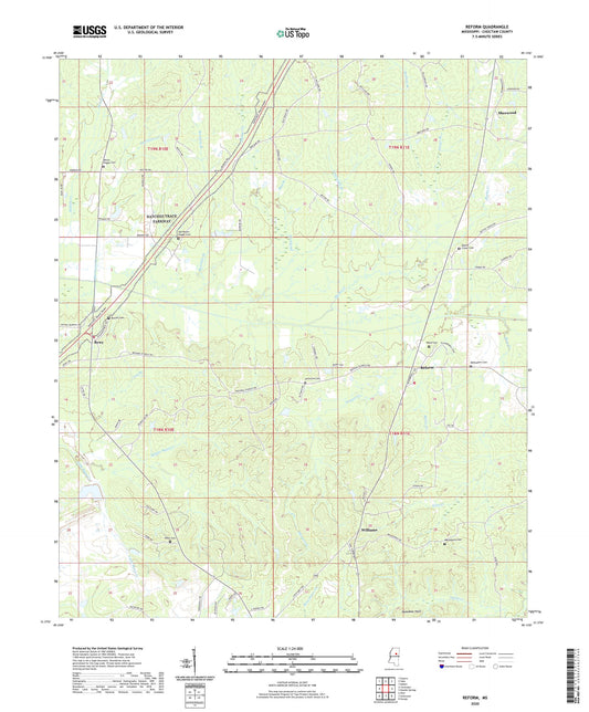 Reform Mississippi US Topo Map Image