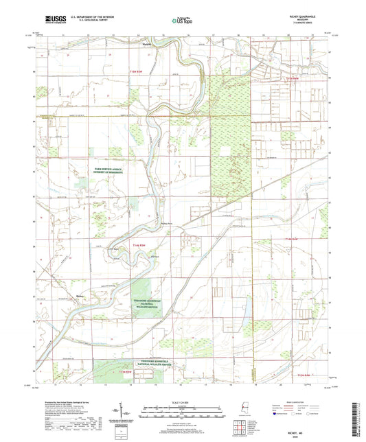 Richey Mississippi US Topo Map Image