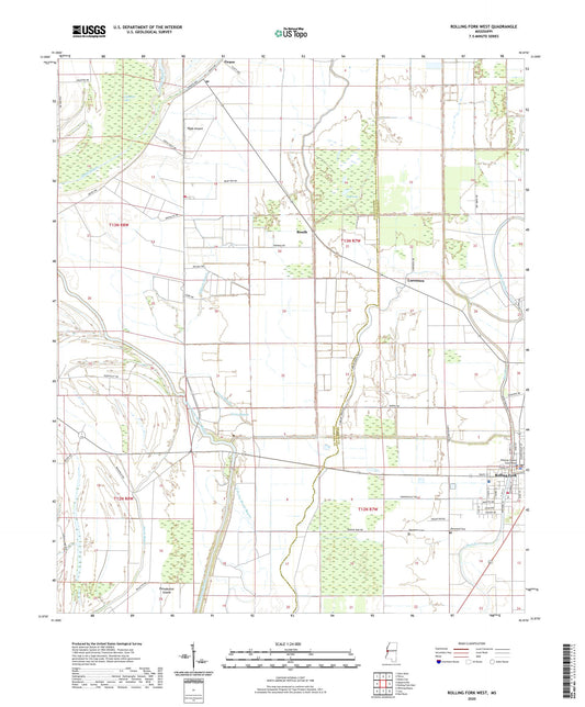 Rolling Fork West Mississippi US Topo Map Image