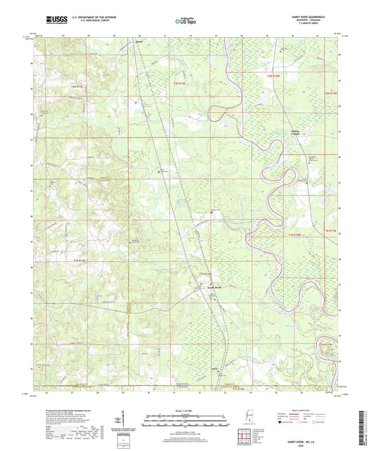 Sandy Hook Mississippi US Topo Map Image