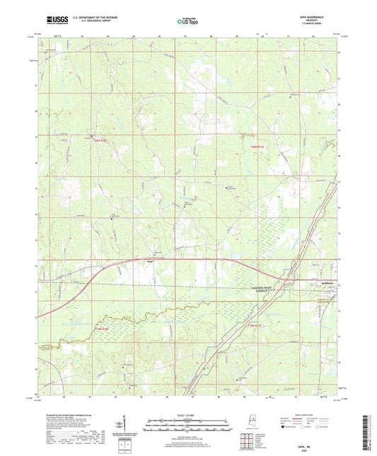 Sapa Mississippi US Topo Map Image