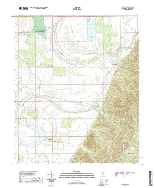 Satartia Mississippi US Topo Map Image