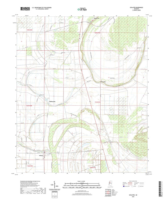 Schlater Mississippi US Topo Map Image