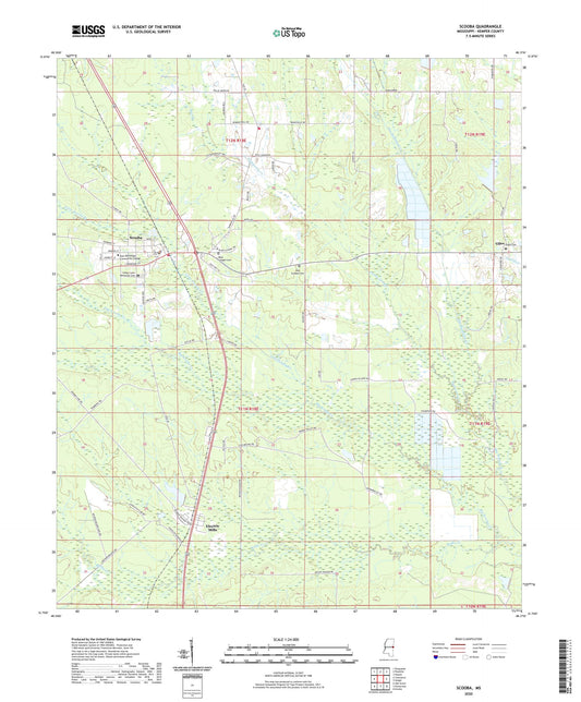 Scooba Mississippi US Topo Map Image