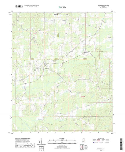 Sebastopol Mississippi US Topo Map Image