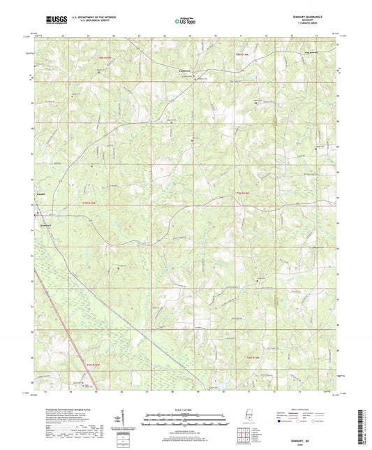Seminary Mississippi US Topo Map Image