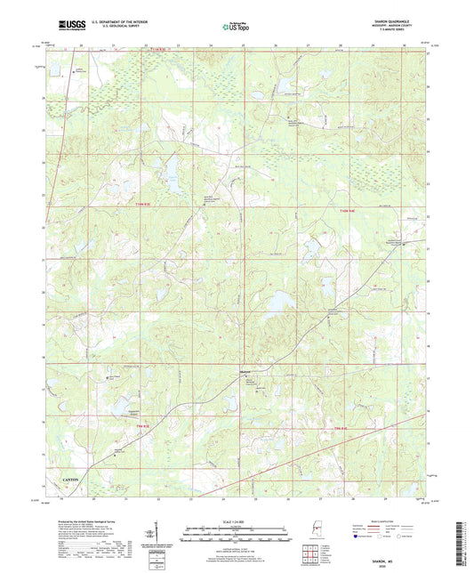Sharon Mississippi US Topo Map Image