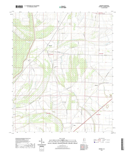 Sherard Mississippi US Topo Map Image