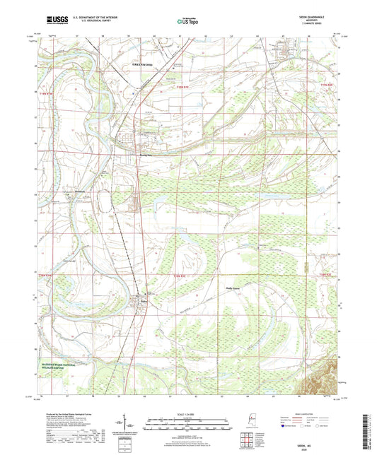 Sidon Mississippi US Topo Map Image