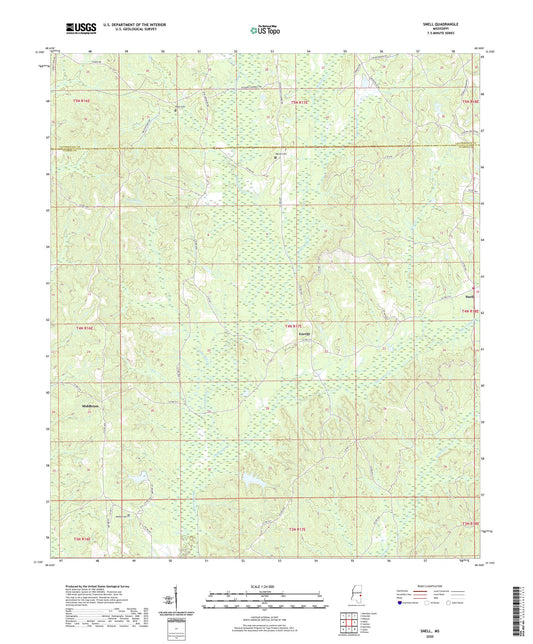 Snell Mississippi US Topo Map Image