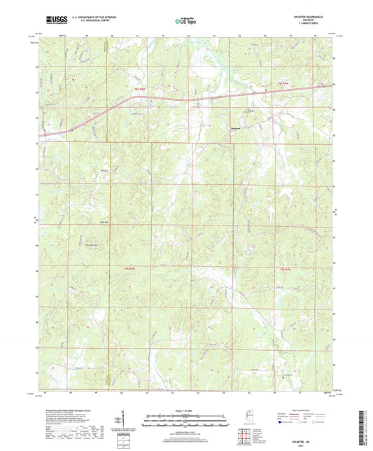 Splinter Mississippi US Topo Map Image
