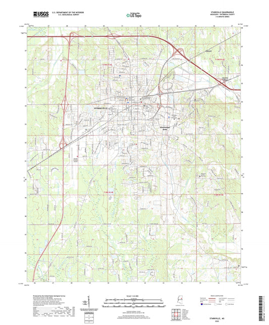 Starkville Mississippi US Topo Map Image