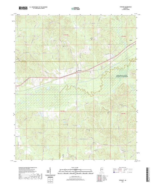 Stewart Mississippi US Topo Map Image