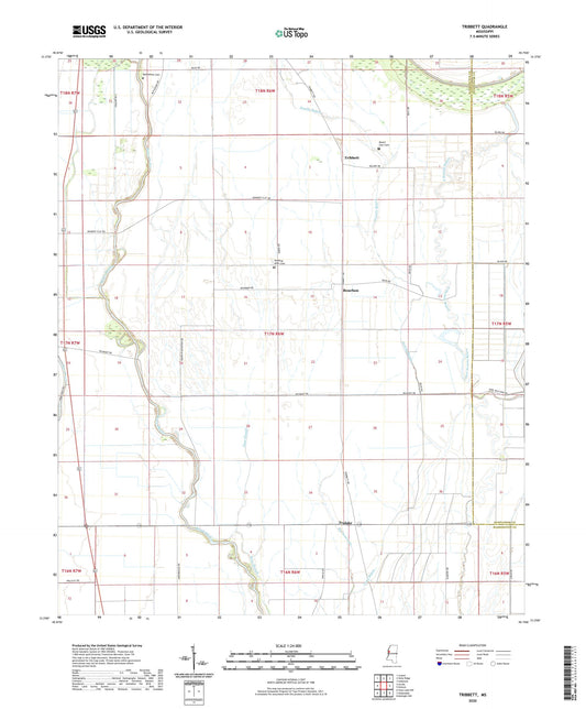 Tribbett Mississippi US Topo Map Image
