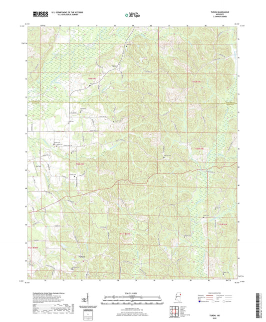 Turon Mississippi US Topo Map Image
