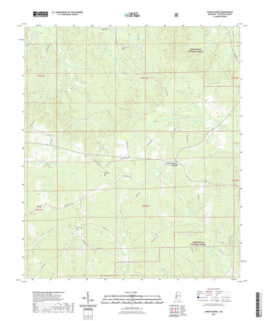 Union Church Mississippi US Topo Map Image