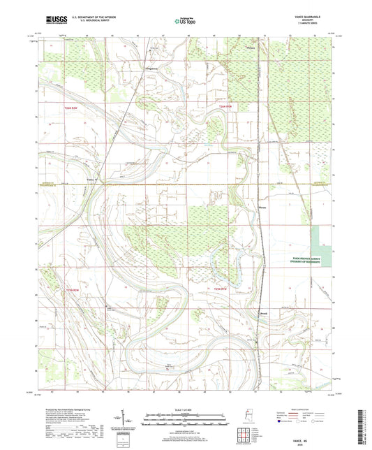 Vance Mississippi US Topo Map Image