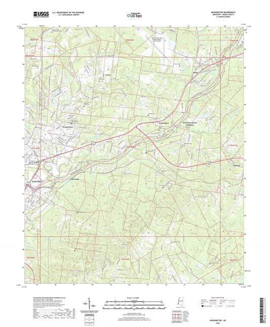 Washington Mississippi US Topo Map Image