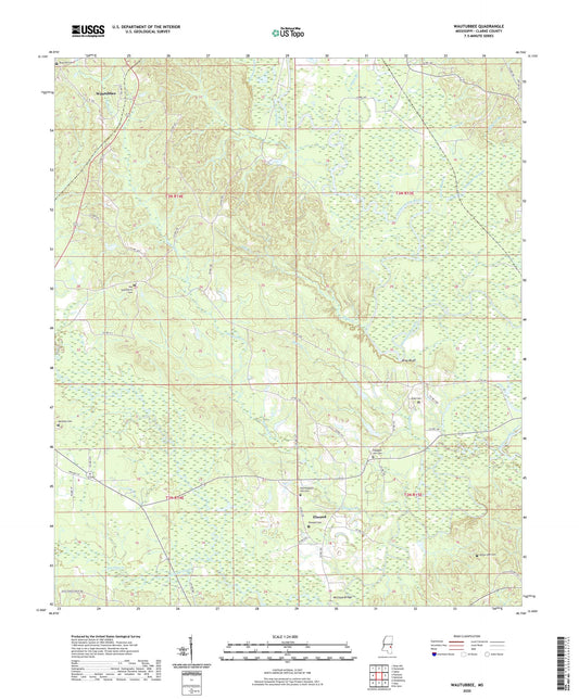 Wautubbee Mississippi US Topo Map Image