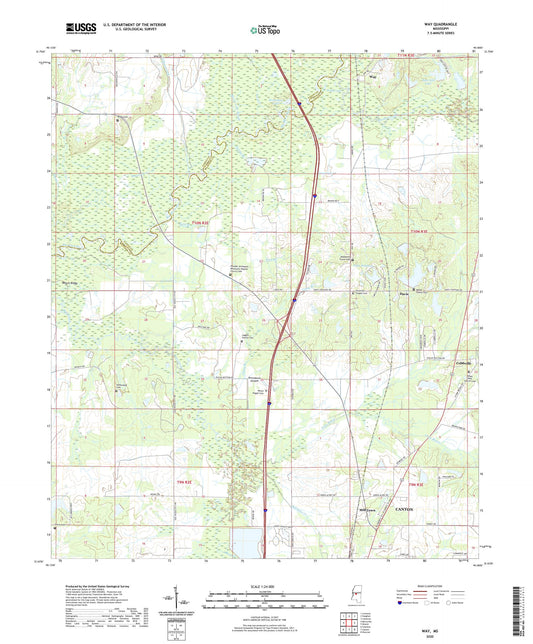 Way Mississippi US Topo Map Image