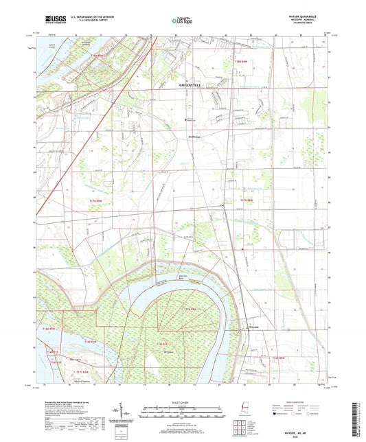 Wayside Mississippi US Topo Map Image