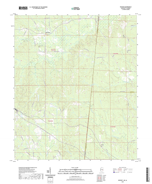 Whynot Mississippi US Topo Map Image
