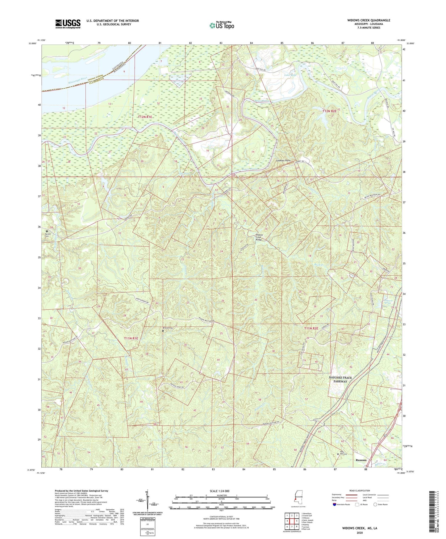 Widows Creek Mississippi US Topo Map Image