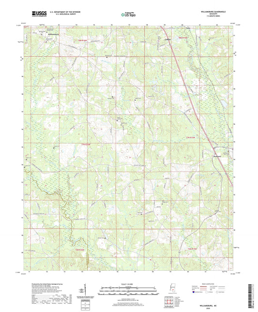 Williamsburg Mississippi US Topo Map Image