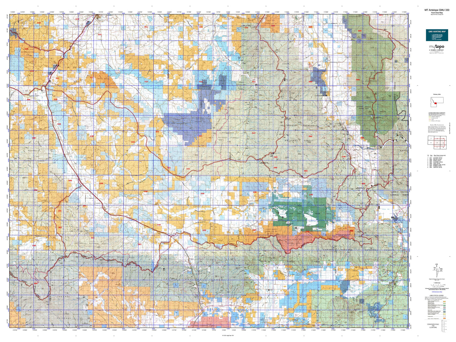 Montana Antelope GMU 330 Map Image