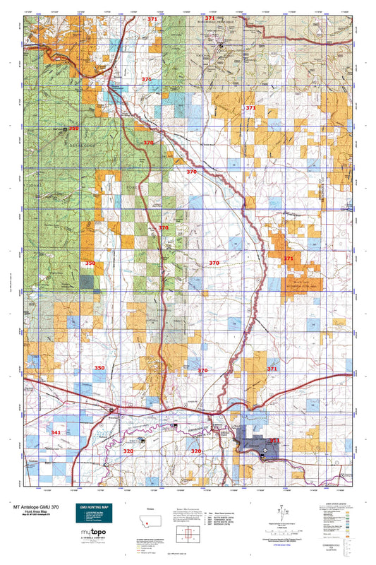 Montana Antelope GMU 370 Map Image