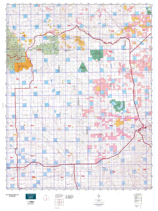 Montana Antelope GMU 513 Map Image