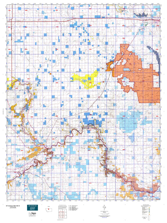 Montana Antelope GMU 690 W Map Image