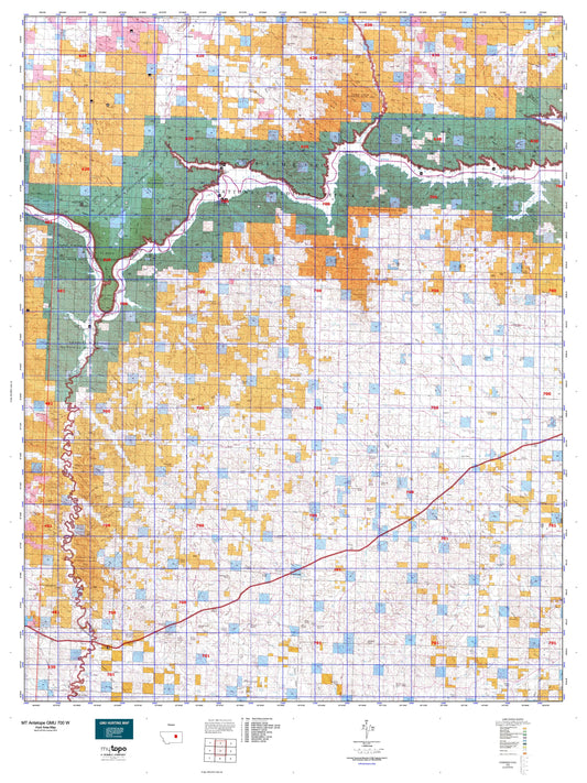 Montana Antelope GMU 700 W Map Image