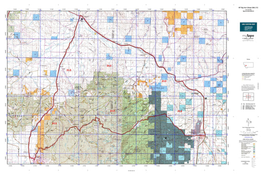 Montana Big Horn Sheep GMU 212 Map Image
