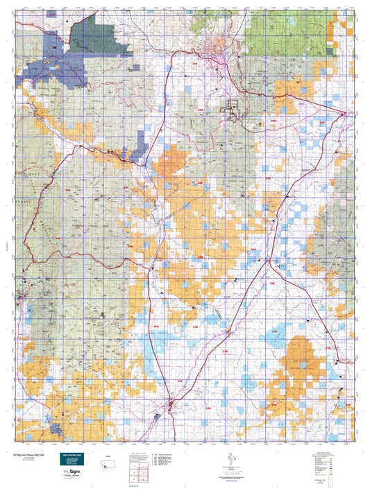 Montana Big Horn Sheep GMU 340 Map Image