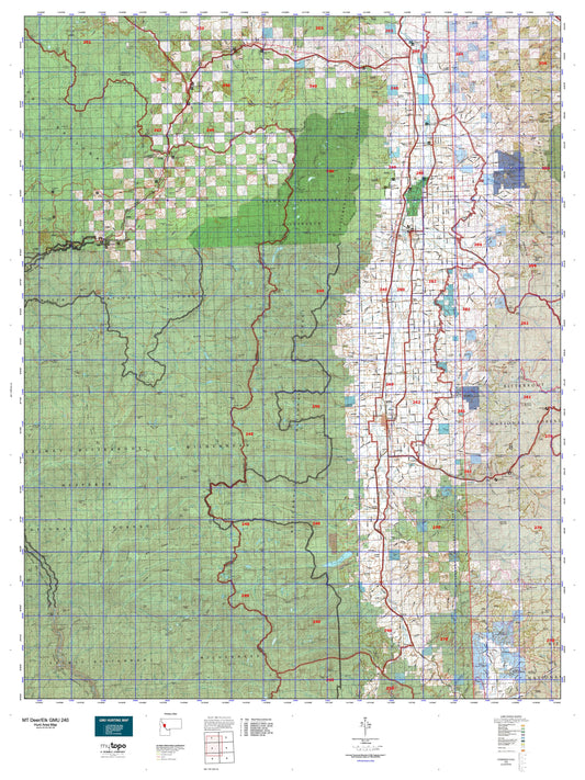 Montana Deer/Elk GMU 240 Map Image