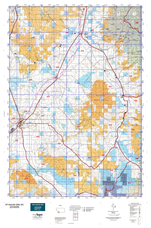 Montana Deer/Elk GMU 322 Map Image